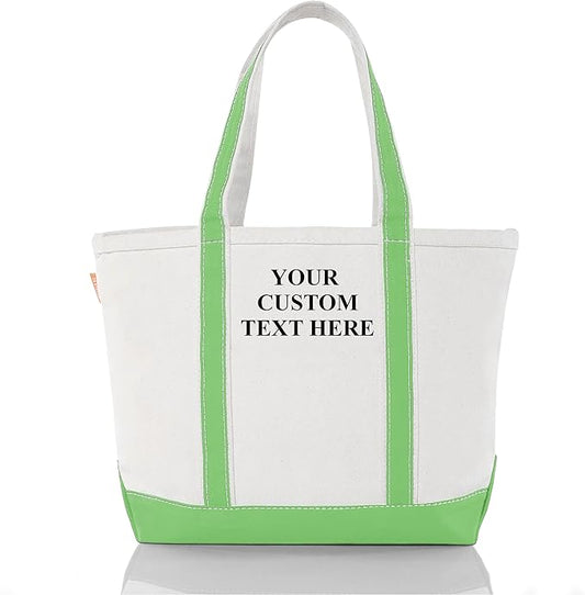 CB STATION Medium Classic Canvas Tote Bag for Women, Top Zipper Closure, Outer Pocket, Daily Essentials, Groceries, Traveling