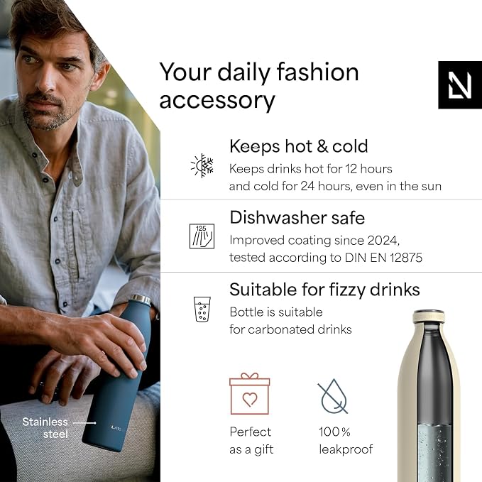 LARS NYSØM Stainless Steel Insulated XL Water Bottle 12oz 17oz 25oz 34oz 51oz | - Image 2