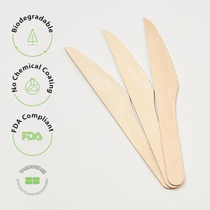 Wooden Knives 1000 Pieces Bulk Pack | Heavy-Duty Birch Wood Disposable Knives | - Image 4