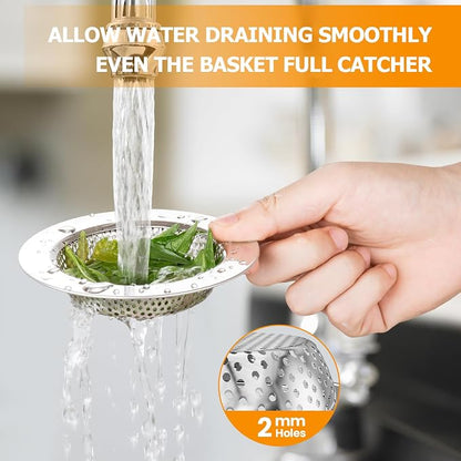 2PCS Kitchen Sink Drain Strainer/Catcher/Basket/Cover/Filter/Trap/Screen - Image 6