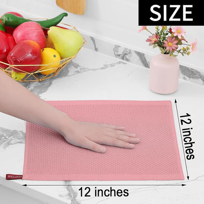 Homaxy 100% Cotton Waffle Weave Kitchen Dish Cloths, Ultra Soft Absorbent Quick - Image 5