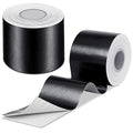Zonon 2 Rolls Aluminum Foil Tape Heat Shield Tape Barrier Adhesive Reflective Fiberglass Thermal Insulation Reflective Material High Temp Protection(Black,2 Inch X 65.6 ft)