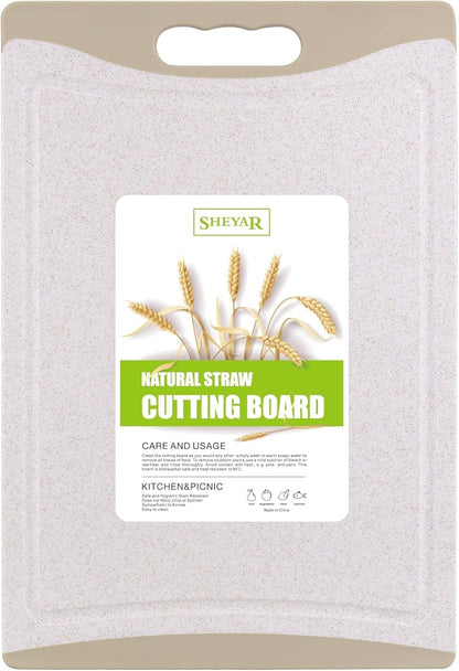 Cutting Board for Kitchen, Wheat Straw Fiber Cutting Board, Dish Washer Safe by zzsbrm