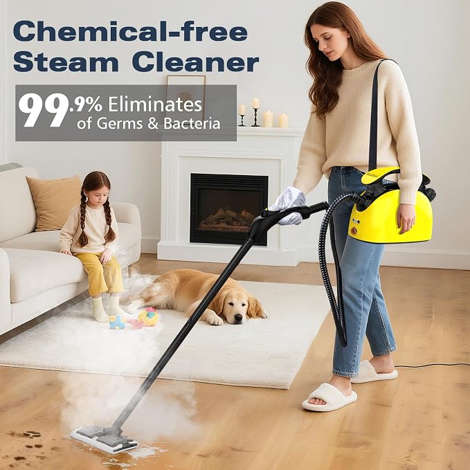Steam Cleaner with 21 Accessories, 248°F High-Temp Steam & 1.1L Large Tank - Image 2