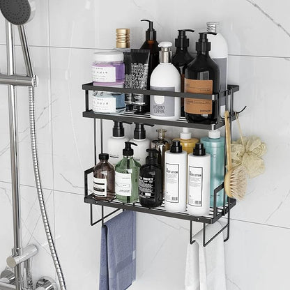 Godboat Bathroom Organizers, 2-Tier Over Toilet Storage, Floating Shelves - Image 6