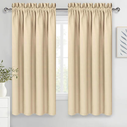 DWCN Beige Curtains for Bedroom Thermal Insulated Room Darkening Drapes for by DWCN