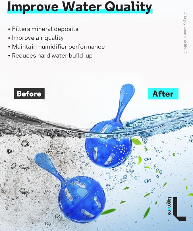 Leemone Humidifier Cleaner 20 Pack, Demineralization Cleaning Ball, Works in - Image 4