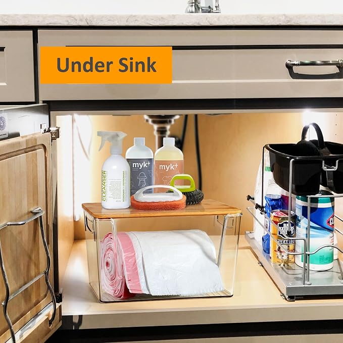 Hudgan Extra Large Trash Bag Holder Acrylic Trash Bag Dispenser Storage - Image 6