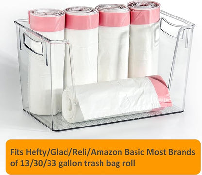 2 Pack Trash Bag Holder Dispenser, Extra Large Garbage Bags Holder, Stackable - Image 5