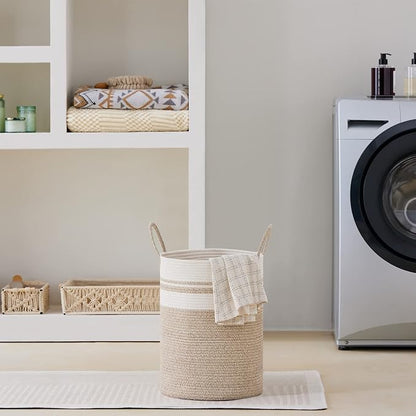 VIPOSCO Tall Laundry Hamper, Woven Rope Storage Basket - Image 7