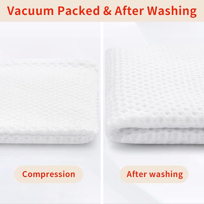 Homaxy 100% Cotton Waffle Weave Kitchen Dish Towels, Ultra Soft Absorbent Quick - Image 7