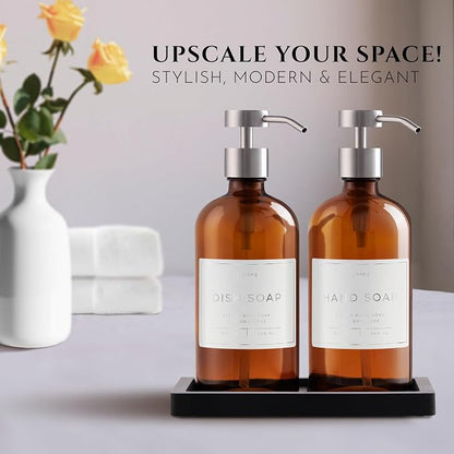 Glass Soap Dispenser Set of 2 - Image 2