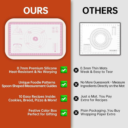 Silicone Baking Mat with 10 Recipes, Non Stick Silicone Mat - Image 4