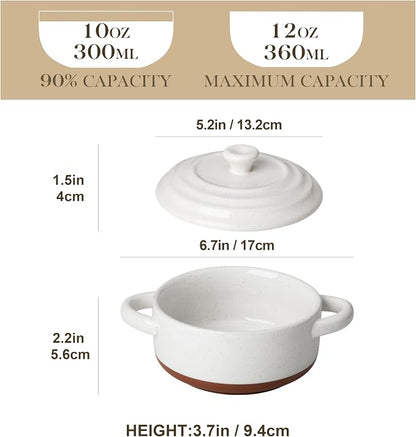 MALACASA Mini Cocotte Set - 12 OZ Small Casserole Dishes - Image 2