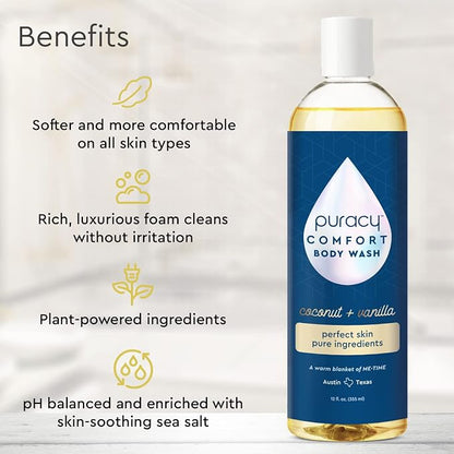 Puracy Body Wash, Natural Body Wash, 98.6% Pure Plant Ingredients, Moisturizing - Image 2