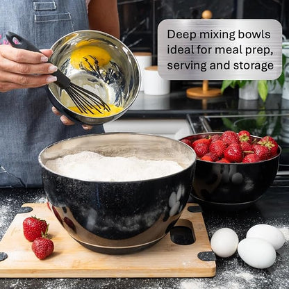 WHYSKO Stainless Steel Mixing Bowls Set of 3 - Image 3