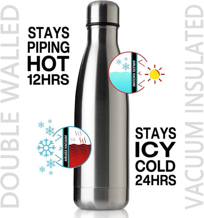 MEWAY 17oz Sport Water Bottle 4 Pack Vacuum Insulated Stainless Steel - Image 2