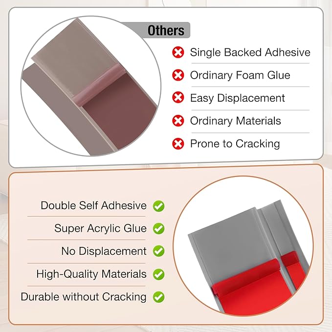 Floor Transition Strip Self Adhesive Vinyl Door Threshold for Doorways Carpet Edging Trim Overlap Edge Reducer for Laminate Floor, Carpet, Tile (Gray, 1/5" to 2/5", 10Ft)