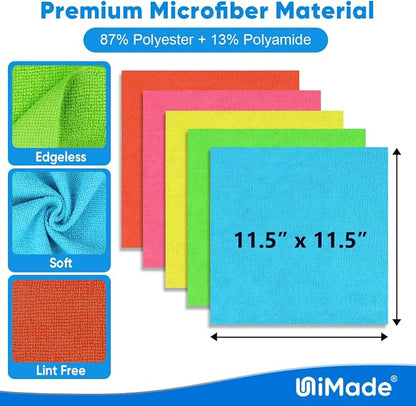 Microfiber Cleaning Cloth, 150PK Reusable Shop Rags Bulk Microfiber Cleansing - Image 2
