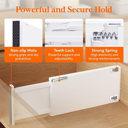 Lifewit 5 Pack 6" High Drawer Dividers 34-56cm/13.5-22" Adjustable Drawer - Image 4