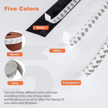 26 Feet Silicone Seal Strip, Door Weather Stripping Window Sealing Tape - Image 4