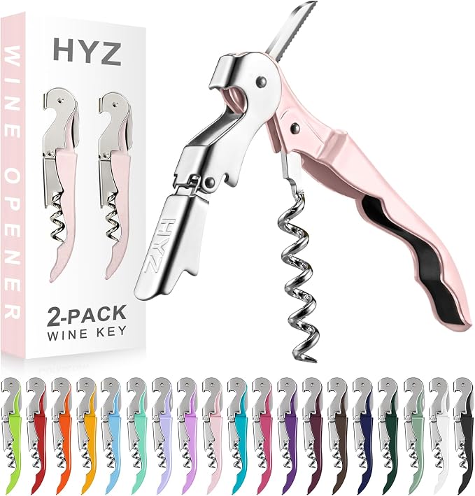 HYZ 2-Pack Wine Opener Waiter Corkscrew, Professional Wine Key by HYZ