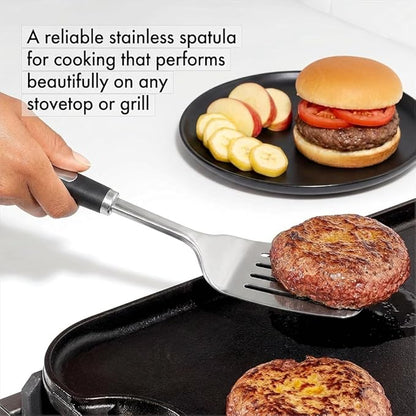 Cooking Utensil Set, Stainless Steel Kitchen Tools Include Solid & Slotted - Image 4