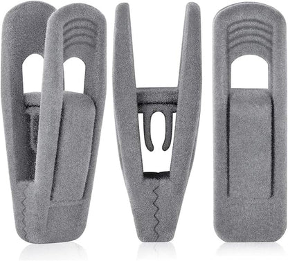 Grey Velvet Hanger Clips by TOFIIGREM