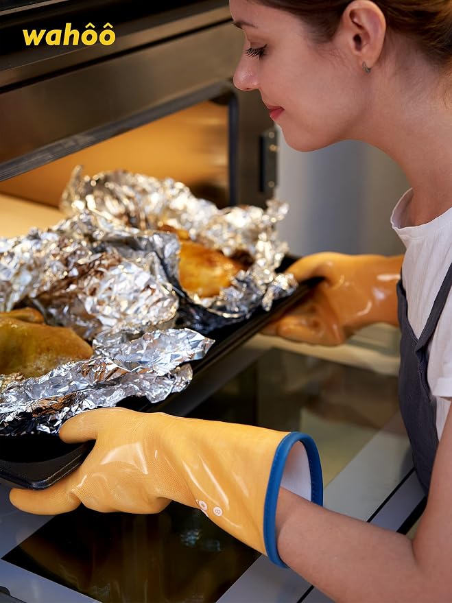 LANON Protection wahoo Liquid Silicone Smoker Oven Gloves, Food-Contact Grade - Image 5