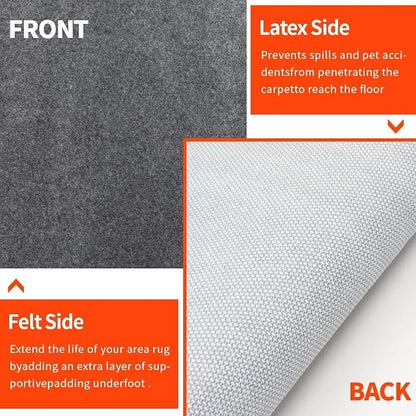 Non-Slip Rug Pads 7 x 9ft, 100% Waterproof Extra Large Area Rugs Non Skid Rug - Image 4