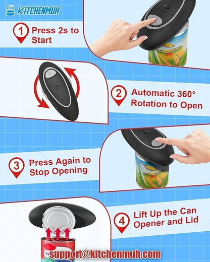 One Touch Electric Can Opener Fits All Can Sizes - Image 2