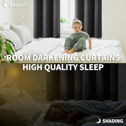BGment Blackout Curtains for Bedroom 54 Inches Long - Image 2