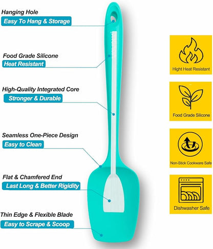 Silicone Spatula Set, High Heat Resistan Rubber Spoon Spatula, Non-Stick - Image 2