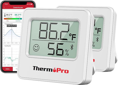 ThermoPro TP357 Digital Hygrometer Indoor Thermometer of 260FT, Room Humidity by ThermoPro