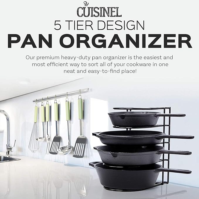 Cuisinel Heavy Duty Pots and Pans Organizer Rack - Image 4