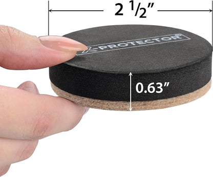 Felt Furniture Sliders Hardwood Floors X-PROTECTOR – 24 PCS 2 1/2 inch - Image 2