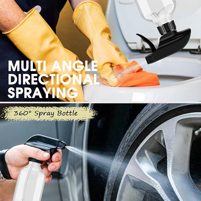 2 Packs Plastic Spray Bottles 360°Water Spray Bottle - Image 4