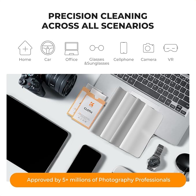K&F Concept 30 Pack Lens Cleaning Cloth | Microfiber Cleaning Cloth | Glasses - Image 4
