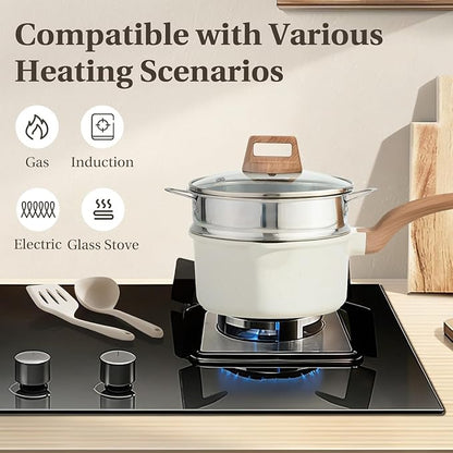 25 Pcs Pots and Pans Set, Nonstick & Non-Toxic Healthy Pots and Pans, - Image 5