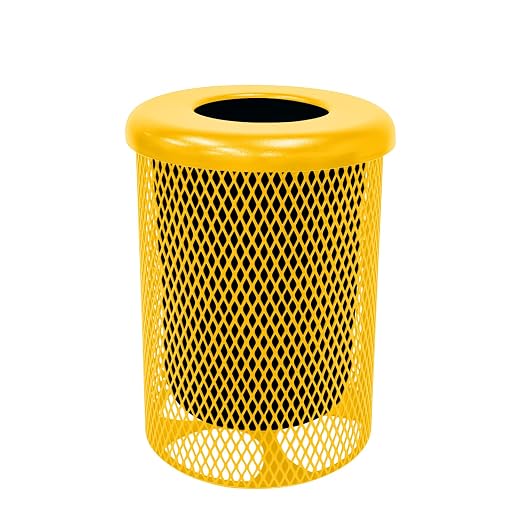 Coated Outdoor Furniture 32-Gallon Heavy-Duty Expanded Metal Round Trash by CoatedOutdoorFurniture