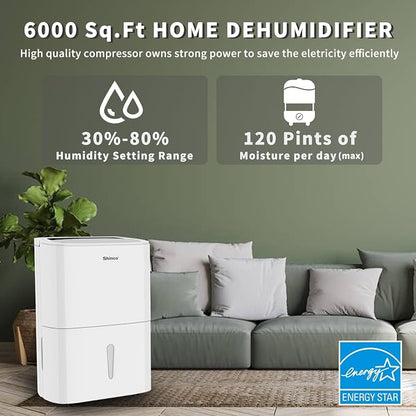 Shinco 6, 000 Sq.Ft Energy Star Dehumidifier - Image 3