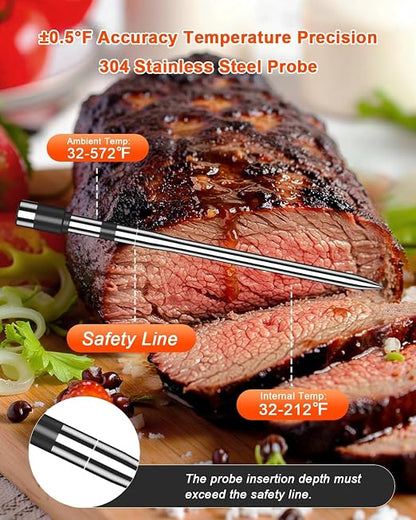 Wireless Meat Thermometer with 2 Probes & 800Ft Range - Image 7