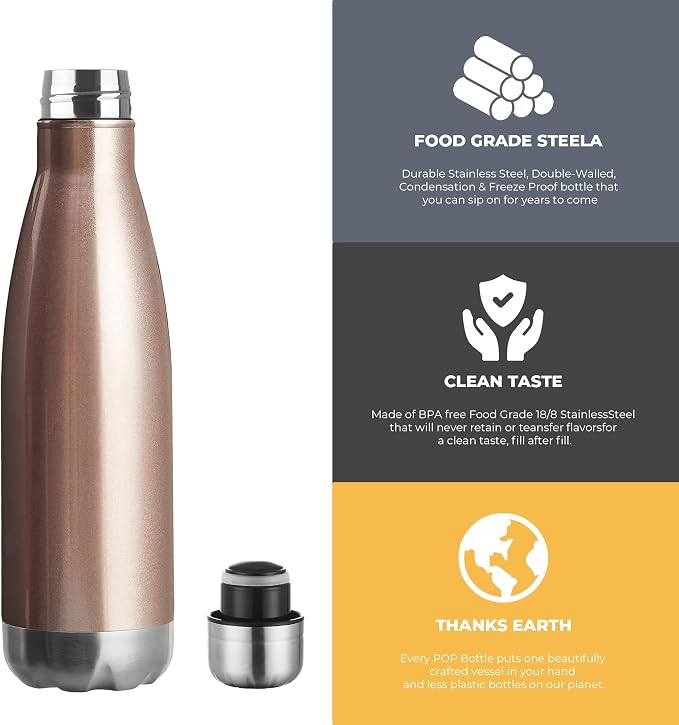 MEWAY 17oz Sport Water Bottle Vacuum Insulated Stainless Steel Leak-Proof - Image 3