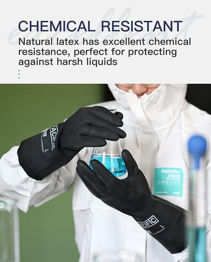 PACIFIC PPE Chemical Resistant Gloves, Heavy Duty Industrial Rubber Gloves - Image 2