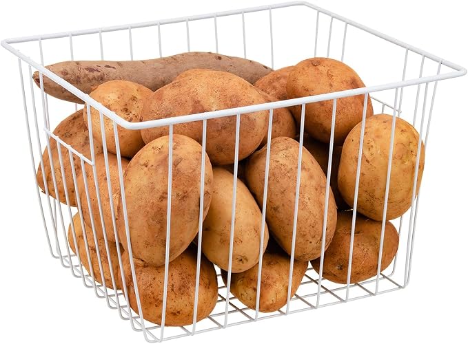 Deep Refrigerator Organizer Baskets, Metal Wire Baskets - Image 4