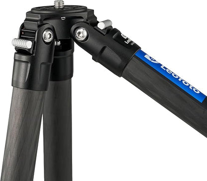 Leofoto Professional Camera Tripod, 45" Compact Carbon Fiber Tripod for DSLR Video Camcorder, 4 Leg Sections, 360° Ball Head, Max Load 6KG/13Lb (LS-224CX+LH-25)