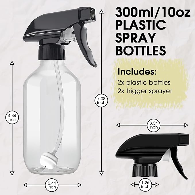 2 Packs Plastic Spray Bottles 360°Water Spray Bottle - Image 5