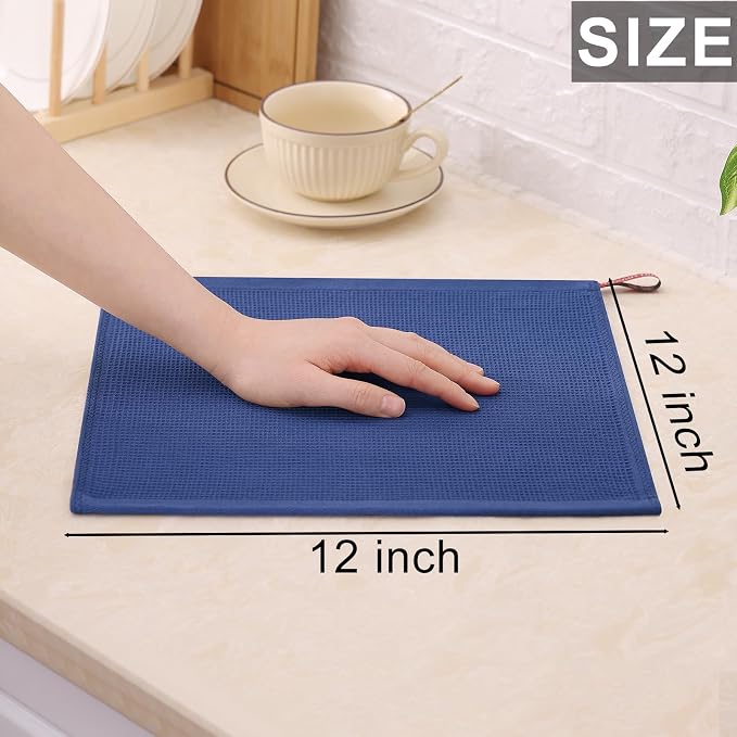 Homaxy 100% Cotton Waffle Weave Dish Cloths - Image 6