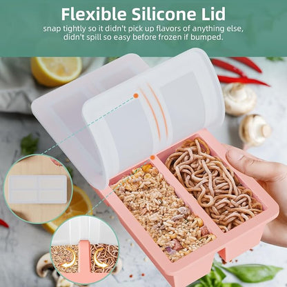 Silicone Freezer Tray for Sauce Cube: FDDAI Super Prep Freezing Tray for Souped - Image 4