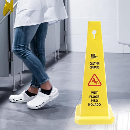 MATTHEW CLEANING 3 Packs 36” Caution Wet Floor Safety Cones - Image 3
